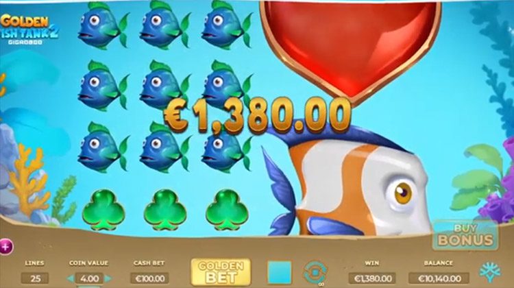 Golden Fish tank voor echt geld spelen