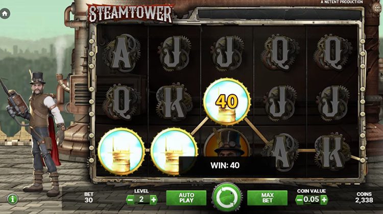 Steam tower voor echt geld spelen