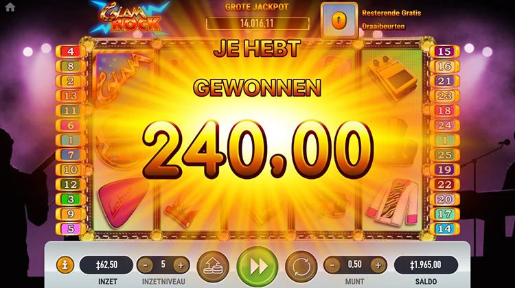 Glam Rock gokkast voor echt geld spelen