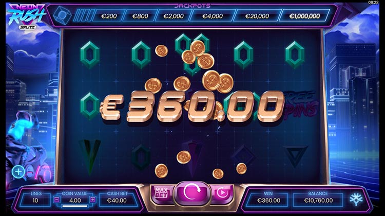 Neon Rush Splitz gokkast voor echt geld spelen