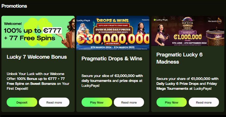 Luckypays promoties