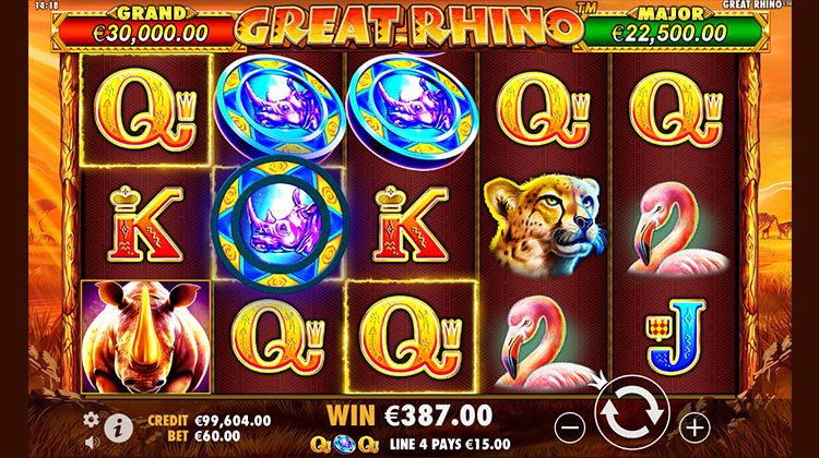 The Great Rhino gokkast voor echt geld spelen