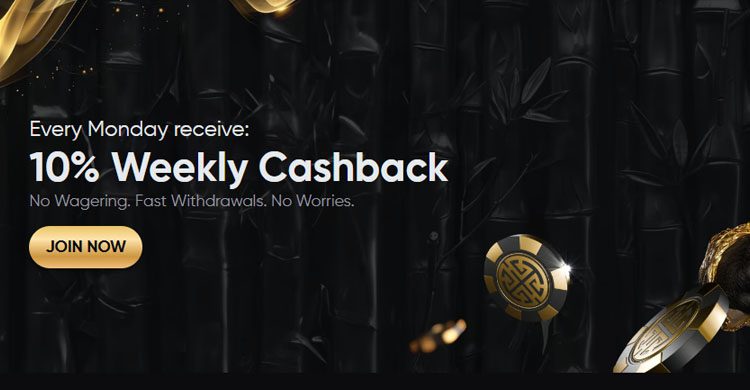 Golden Panda casino cashback bonus